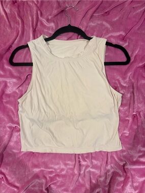 Butter Yellow Cropped Tank Top